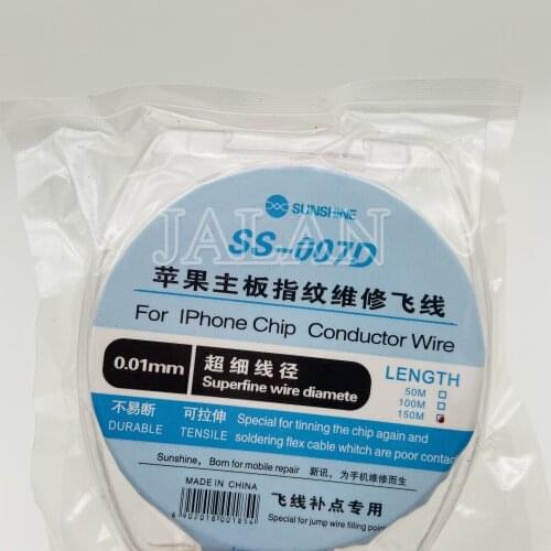 0.01mm SS-007D Superfine Jump Wire for iPhone Chip CPU Motherboard conductor fly wire soldering repair tool