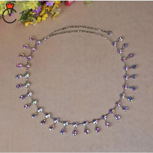 Belly Dance Waist Chain Water Drop Rhinestones For Women Oriental belly Dancing Accessories Exquisite waistband delicate