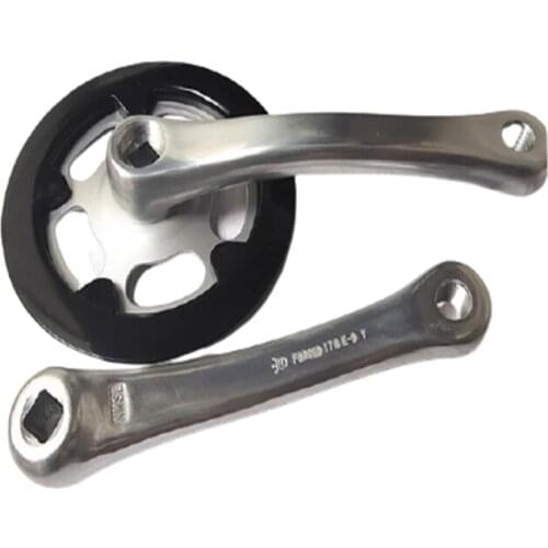 33 Tooth Brushed Crank Bicycle Single Sprocket Wheel Single Guard Steel Sprocket Aluminum Crank 170mm Silver