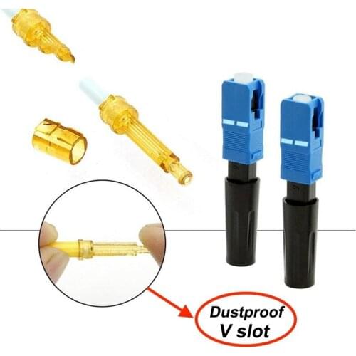 100pcs/lot UPC ZF NPFG 8802-TLC/3 XF-5000-0322-3 55mm fast connector SC-ZF Optical fiber connector SC/ZF FTTH Fiber SC connector