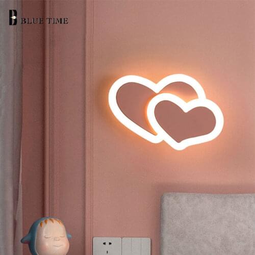 16W Modern Led Sconce Wall Lamp For Bedroom Study room Living room Bedside Light Pink&White Acrylic Indoor Wall Light Fixtures