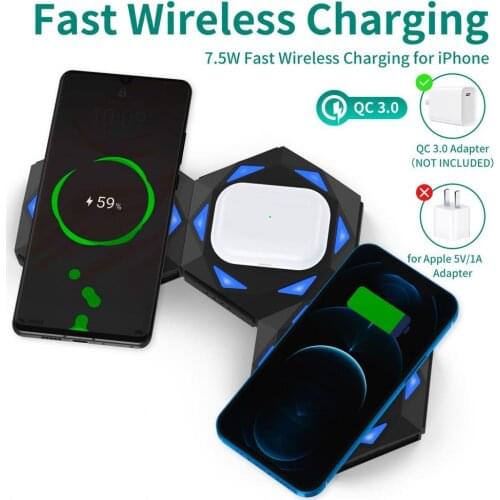 2Pcs 2-in-1 New Headset Smartphone Remote Control Magnetic Fast Charging Wireless Charger With Indicator Light For iPhone 12