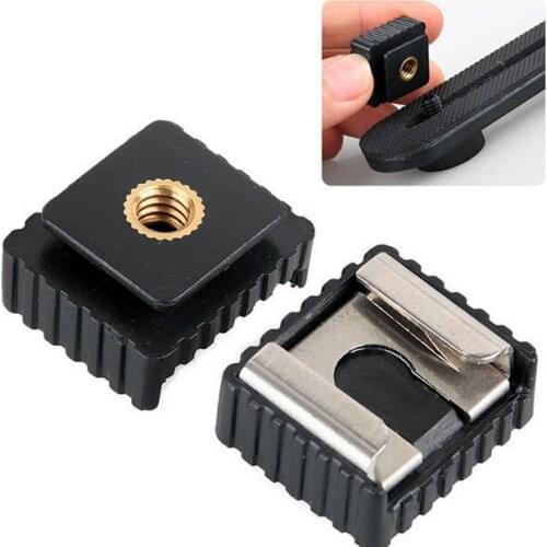 3pcs Flash Cold Hot Shoe Bracket Mount Adapter 1/4" Screw for Speedight Tripod