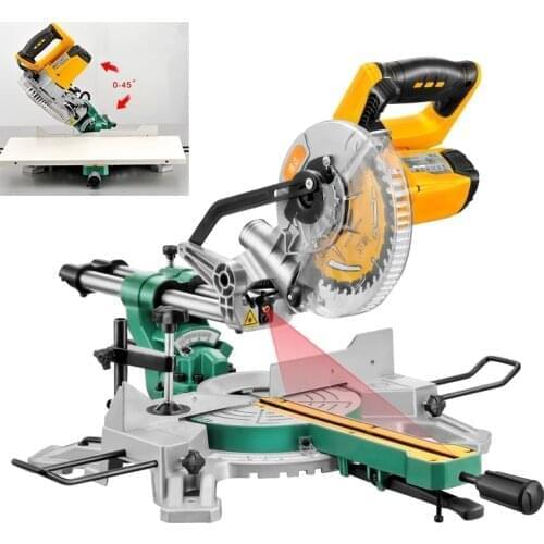 7 Inch Household Lithium Mire Saw Woodworking Angle Cutting-off Aluminum Cutting Machine Sliding Mitre Saw