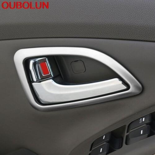Styling Accessories Fit For HYUNDAI IX35 2010 - 2013 2014 ABS Chrome Interior Trim Door Handle Bowl Decoration Cover Trims