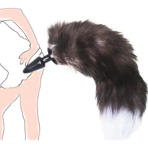 Giant Furry Dog Tails Anal Plug Sexy Toys huge Bullet Butt Plug BDSM Flirt Fox Anus Adult Games Product For Couples Fetish Women