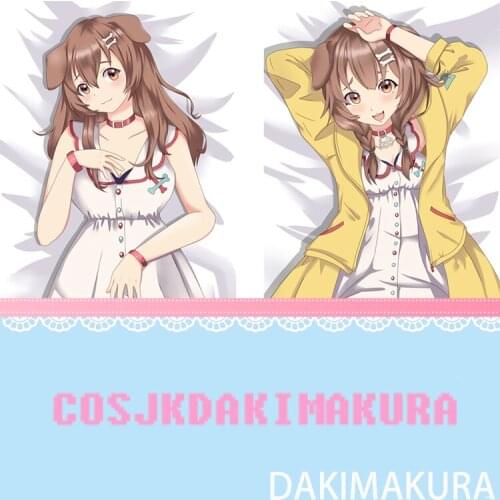 Anime Dakimakura VTuber Inugami Korone HD Print Pillowcase Body Hugging Pillow Case Cover Cushion Exquisite Cosplay Decoeative