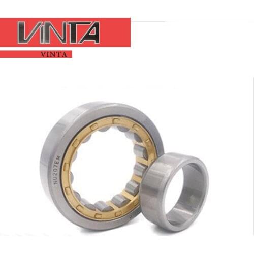 Free shipping 2pcs/lot Cylindrical Roller Bearing NU 206 207 M 208 M Iron Brass Retainer High Speed Motor Hand Cart