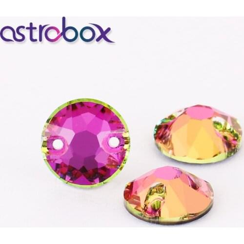 Vitrail Rose Stone arts and crafts dress Sew on Rhinestone Decorative applique Rhinestones Glass Crystal for needlework Accessor