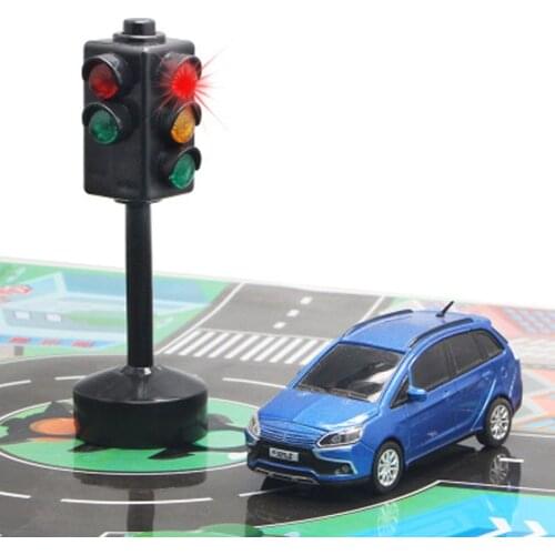 Family Traffic Safety Education Toy Traffic lights Toys Collection Model Red Green Light Lamp Kids Montessori Educational Toys