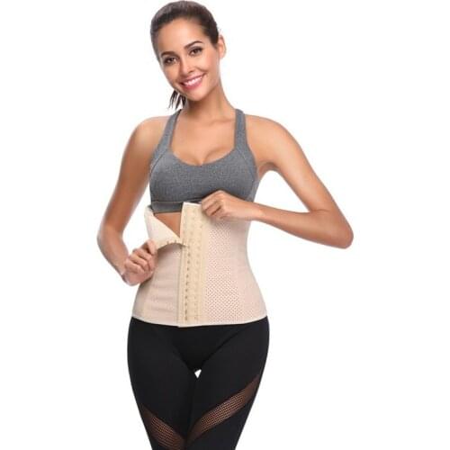 30cm 9 Steel Bones Punching Hole Latex Waist Cincher Postpartum Belt Breathable Sports Fitness Workout Waist Trainer Corset