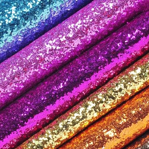 0.5 Meter Chunky Glitter Fabric Synthetic Leather Piece Leatherette Material Vinyl For Bags Purse Pink Wallpaper Textile Tecido