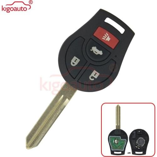 Kigoauto Remote key 3 button with panic for 2008 - 2014 Nissan Cube Rogue Juke Versa 434mhz with ID46 chip CWTWB1U751
