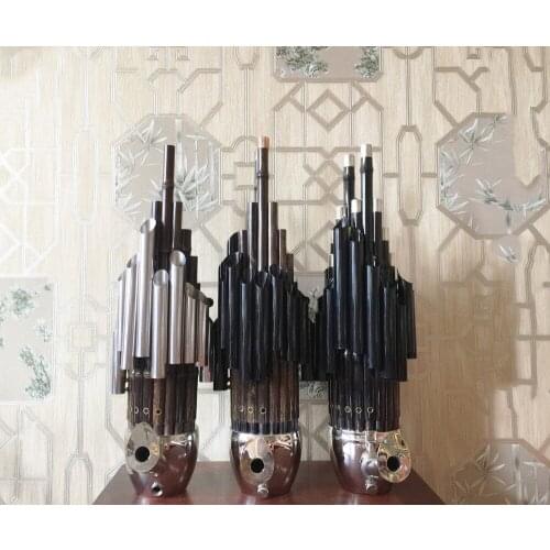 Chinese traditional Musical Instrument BAMBOO SHENG ancient reed pipe wind instrument sheng D tone 17 keys short sized sheng