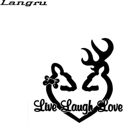 Langru Live Laugh Love Animal Vinyl Graphic Decal Car Sticker Car Accessories Car-styling Decorative Jdm