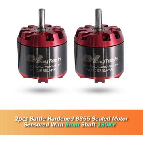 Maytech Escooter Motor 2pcs 3500W 6355 190KV Brushless Motor E-bike Skateboard Engine Hall Sensored 3mm Keyway