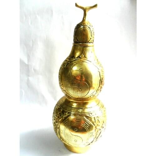 Copper hyacinth hyacinth copper copper ornaments with authentic gossip gourd gourd gold evil illnesses and misfortunesroom Art