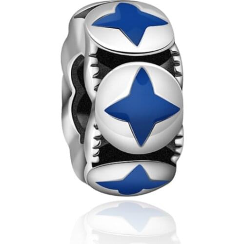 2019 NEW 100% 925 Sterling Silver Darts Pattern Spacer Beads Charm Suitable DIY Bracelet Gift Women Jewelry DIS061-DIS080