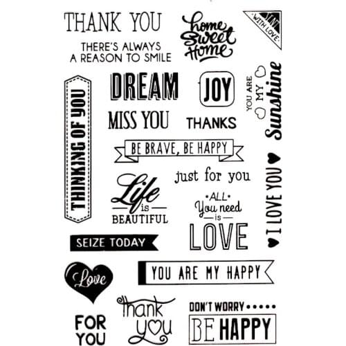 Clear Stamps Be Happy For You Dream Scrapbooking Material DIY Photo Cards Account Rubber Stamper Transparent Stamp Sellos
