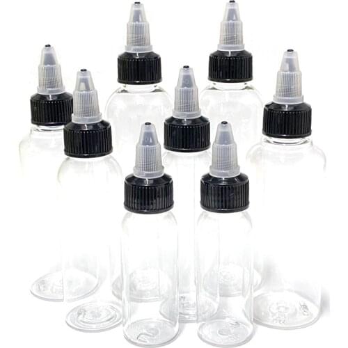 100Pcs E liquid 30ml 60ml 100ml 120ml PET Plastic Dropper Bottles Pen Shape Empty Unicorn Bottle with Twist Off Caps