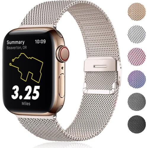 Milanese strap For Apple watch band 44mm 40mm iWatch band 42mm38mm Metal Stainless steel bracelet for Apple Watch 6 5 4 3 2 SE