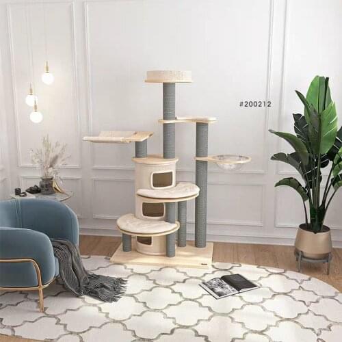Solid Wood Luxury Cat Climbing Frame Oversized Cat Climbing Frame Cat Paradise Cat Tree Cat Litter Cat Bed Cat Toy