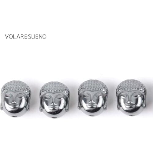 Buddha Hematite Stone Natural Loose Beads 15”Strand 10x8mm Spacer Beads For Charm Necklace Bracelet Accessory Jewelry Making