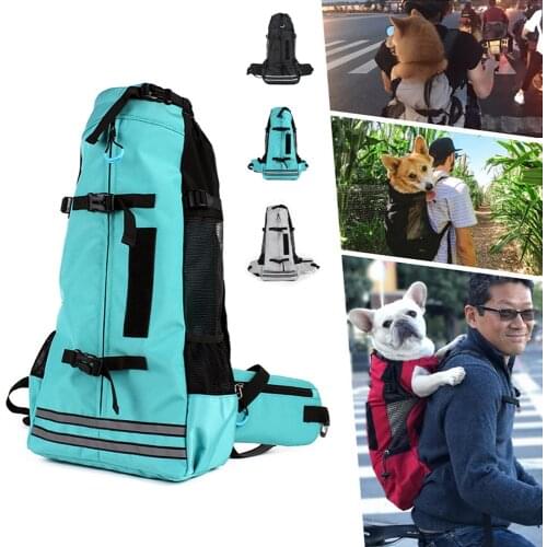 Outdoor Backpack Dog Carrying Bag Small and Medium-sized Dog Corgi Bulldog Backpack Breathable Portable Travel Bag for Dogs