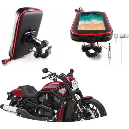 360 Rotating GPS Motorcycle Phone Holder Waterproof Bag Bicycle Phone Holder Adjustable Handlebar Support Moto Mount Card slots