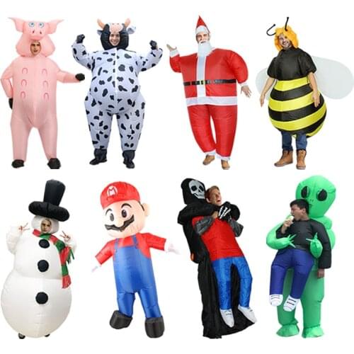 High Quality Inflatable costume Alien Party costumes suit Animal Cosplay Christmas Santa Claus Halloween Costumes For Adult kids