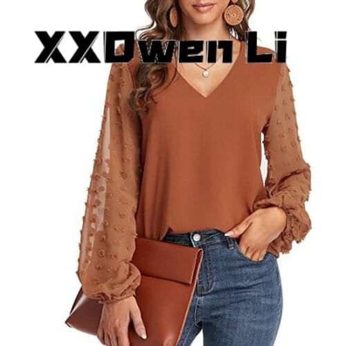 XXOWENLI Women's Shirts With Embroidery