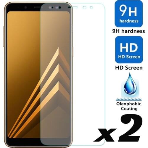 2pcs Tempered Glass Screen Protector Explosion-proof Anti Scratch Thin Front Films For Samsung Galaxy A8 2018/A5 2018 A530 A530F