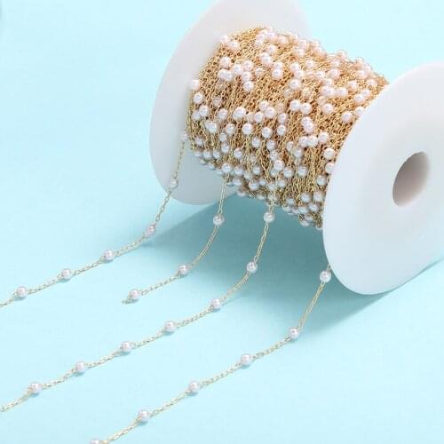 Pearl Beaded Chain Diy Handmade Material Package Earrings Ear Jewelry Bracelet Anklet Accessories