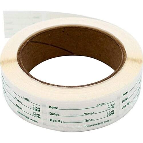 1 Roll Food Labels Adhesive Removable Food Labels Food Storage Freezer Sticker Paper For Kitchen Food Date Safe Supplies