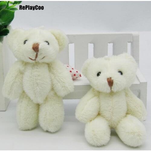 100PCS/LOT Kawaii Small Joint Cute Bears Stuffed Plush 8CM Toy Bear Mini Bear Plush Toys Wedding Valentines Day Gifts 0902