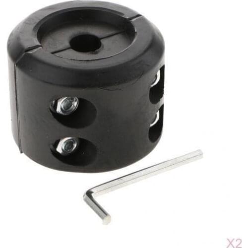 2X Black Winch Cable Hook Stopper Rubber Rope Line Saver for ATV UTV Vehicle 1/2 inches Cable Opening Diameter, Perfect Fit