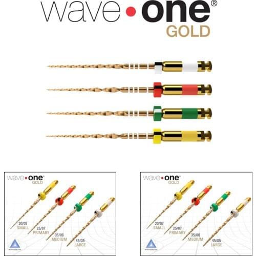 4 Pics 25MM Dentistry Instrument Engine Use Root Canal Dental Wave One Gold Files Endodontic Implant Dentist Equipment Tools