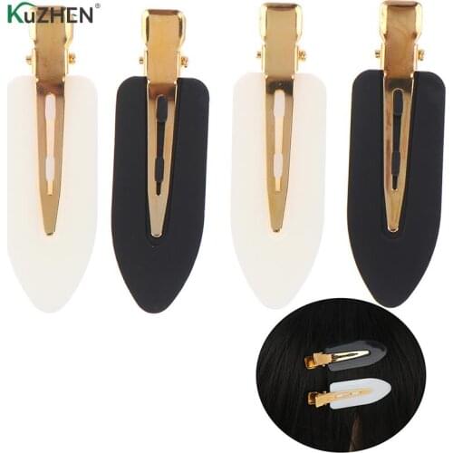 4 Pcs Seamless No Bend Hair Clips Barrettes No Mark Pin Curl Clip, Makeup No Crease Hair Clip Hair Styling Bang Clips