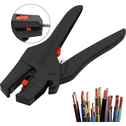 Automatic Electrical Wire Cable Stripper Stripping Plier Terminal Crimper Hand Tool Cable Cutter Black Crimper