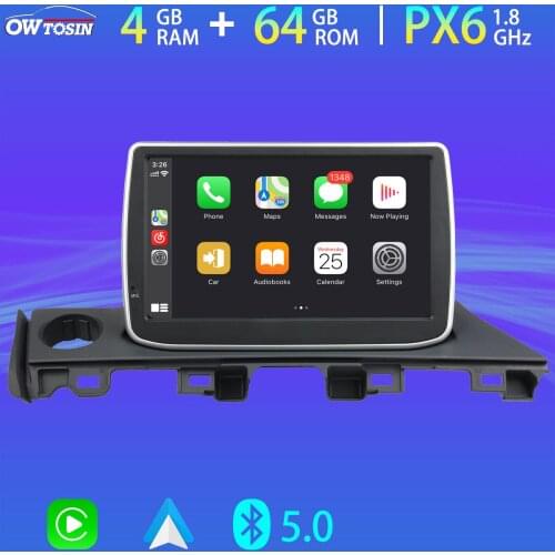 PX6 4G+64G 9" 1024*600P Android 10 Car DVD For Mazda 6 2015 2016 2017 2018 GPS Navigation Radio DSP CarPlay Bluetooth 5.0