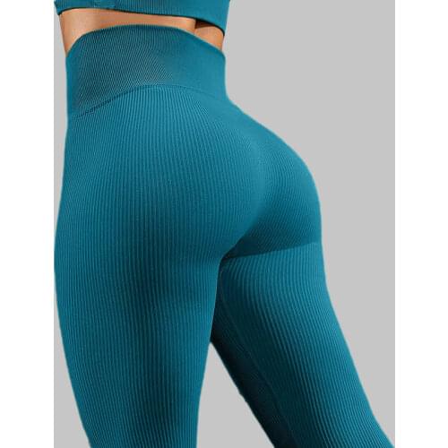 Tight High Leggings Waist Womens Sports Gym Fitness Exercise Nylon Leggings Seamless Yoga Trousers Casual Leggings For Jogging