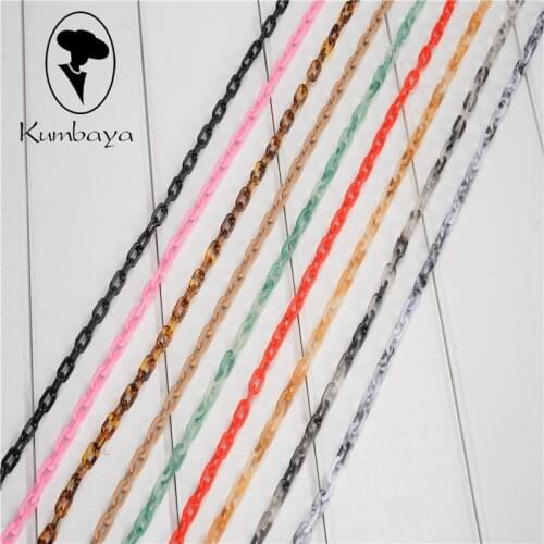 8*14mm Acrylic Necklace Strands Parts Glasses Chains Linked Bag Chains Women Jewelry DIY Accessories Statements N010