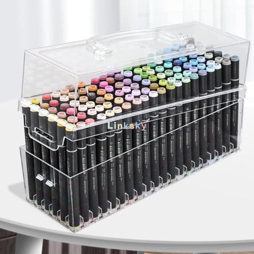 FINECOLOUR Double head oily alcohol,can be inked,120 color set,Animation,architectural design,Fineliner Drawing Marker Pen Set