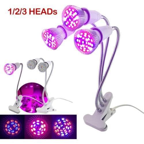 3 HEAD Plant grow Light Full Spectrum box tent room phyto Lamps indoor cultivo flower bloom Growing Greenhouse For Home Indoor