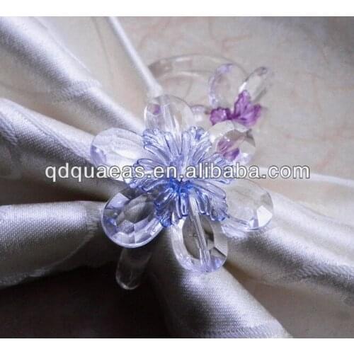 Crystal napkin rings, acrylic cheap napkin holder