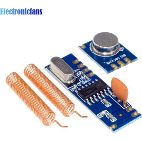 433MHz 100 Meters Wireless Module Kit ASK Transmitter STX882 + ASK Receiver SRX882 + 2Pcs Copper Spring Antenna