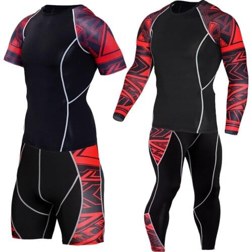 Men Compression Sets Tracksuits Mens Sport Suit Quick Dry Running sets Clothes Sports Joggers Sportswear Gym Fitness Man Set