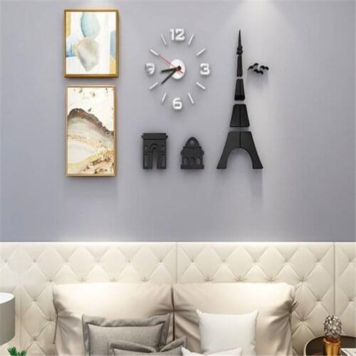2021 New Diy Wall Clock Home Decor Large Roman Mirror Fashion Modern Quartz Clock Living Room Watch