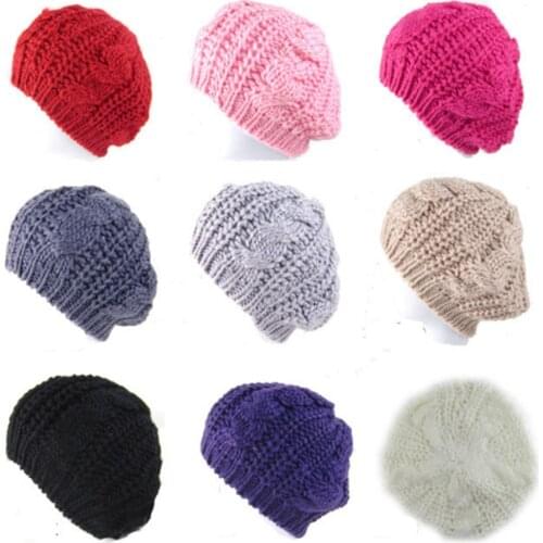 NEW Womens Knit Baggy Beanie Hat Winter Warm Oversized hat Beret MZ003