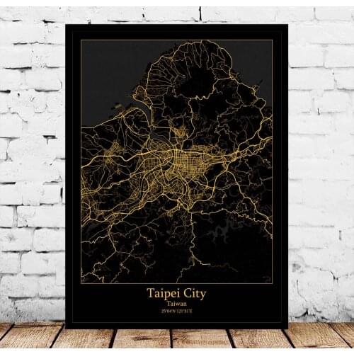 Taipei City Taiwan Map Poster